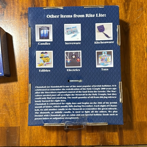 NIB Menorah with Candles - Picture 4 of 8